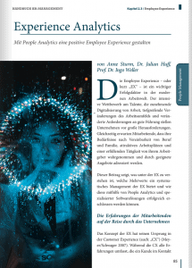 Experience Analytics HR Handbuch Publikation