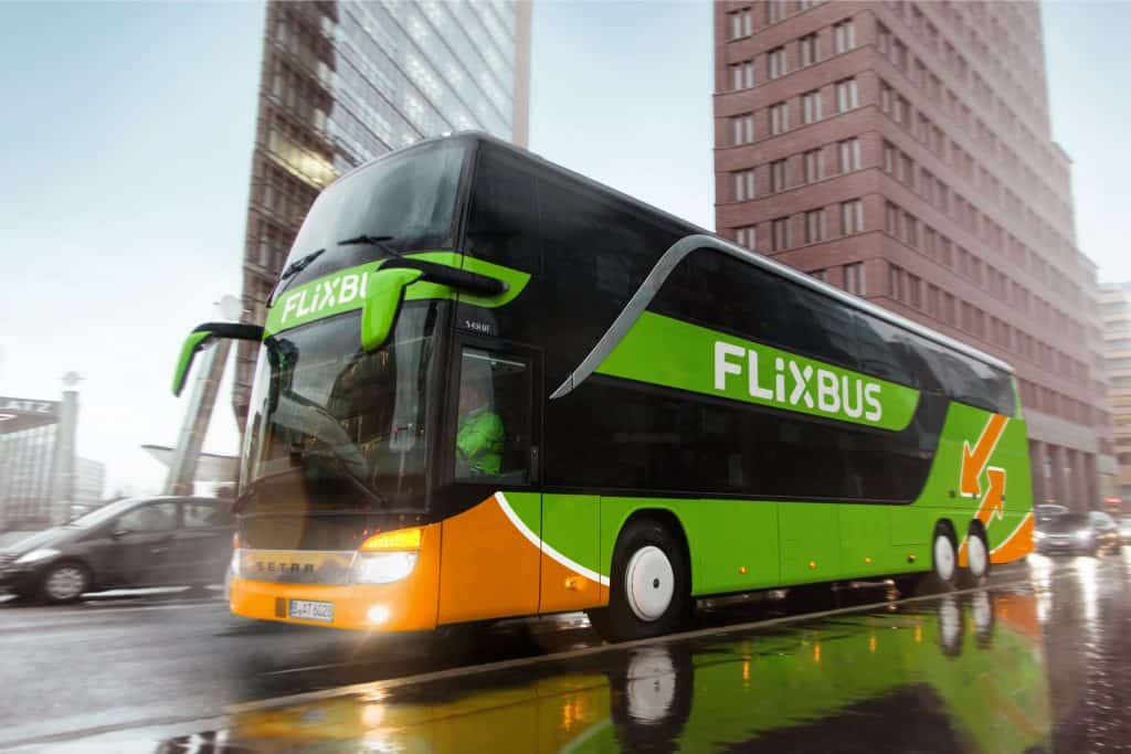 flixbus on the road free for editorial purposes
