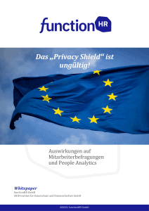 Privacy Shield Abkommen, Datenschutz im Peronalmanagement